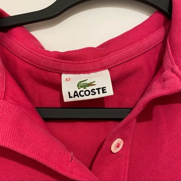 Classic Fuschia Pink Lacoste Polo Shirt - Picture 2 of 4